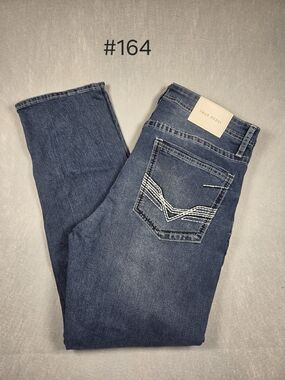 True Rebel Men's 808 Slim Fit Jeans – Medium Wash Denim (Size 36x32)